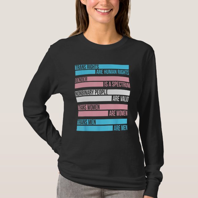 Camiseta Trans Rights Are Human Rights Gender Is A Spectrum (Anverso)