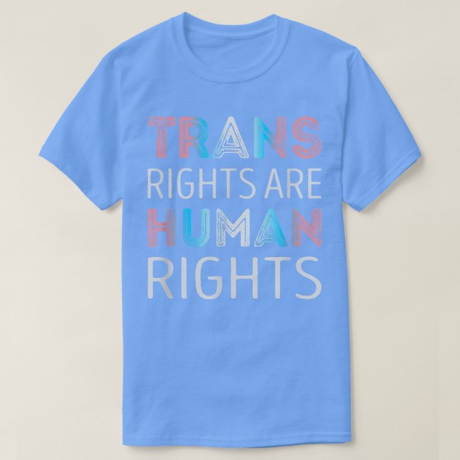 Camiseta Trans Rights Are Human Rights Trans Pride 5940  (Diseño del anverso)