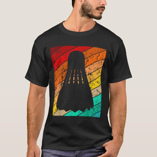 Camiseta Transbordador, Ball Player de Badminton, retro vin (Anverso)