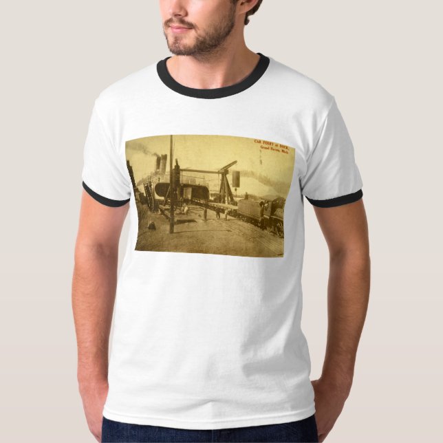 Camiseta Transbordador de coche en el muelle, asilo (Anverso)