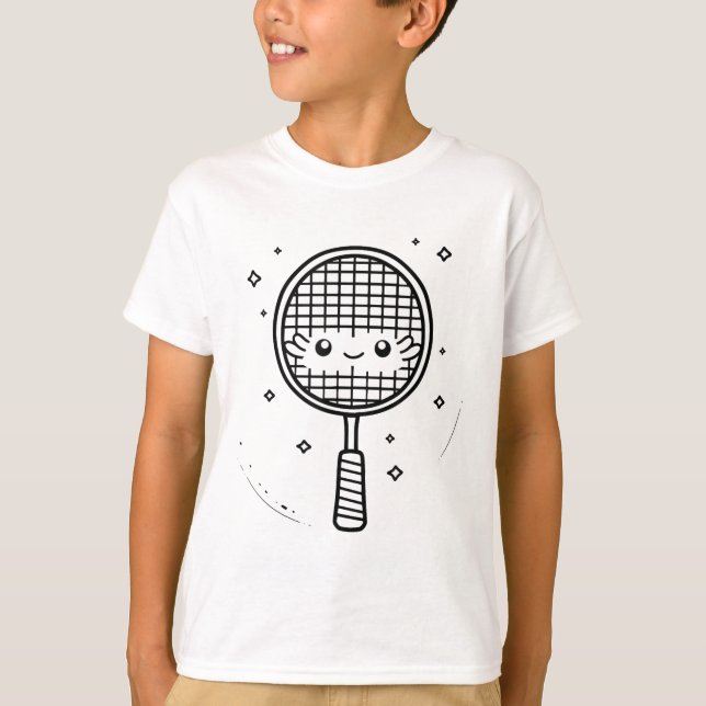 Camiseta Transbordador de cómics de Badminton Racket (Anverso)