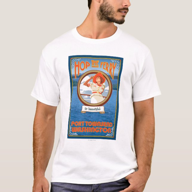 Camiseta Transbordador del montar a caballo de la mujer - (Anverso)