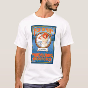 Camiseta Transbordador del montar a caballo de la mujer -