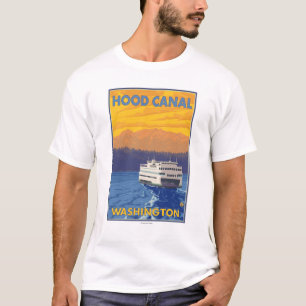Camiseta Transbordador y montañas - canal de la capilla,