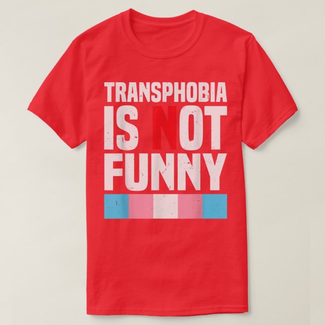 Camiseta Transfobia No Es Gracioso El Orgullo Transgénero L (Diseño del anverso)