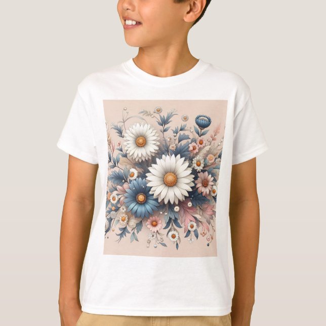 Camiseta Transforma tu espacio con elegante floral de marga (Anverso)