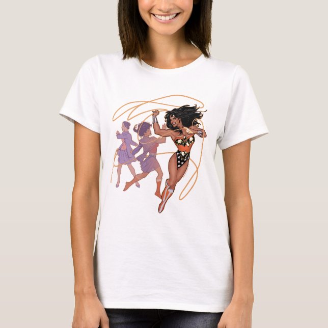 Camiseta Transformación de Diana Prince, Mujer Maravilla (Anverso)