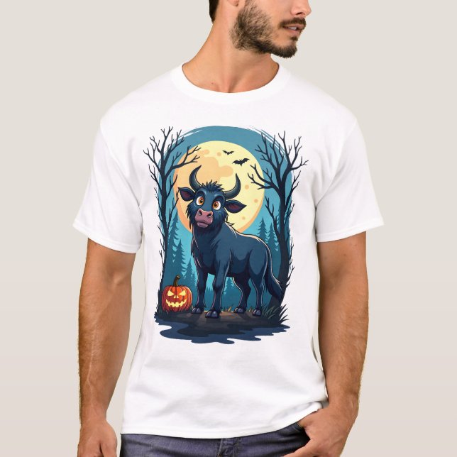 Camiseta Transformación de hombre lobo de vaca (Anverso)
