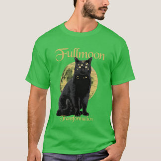 Camiseta Transformación de Luna Llena Terrorífico Gato Fies
