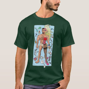 Camiseta TRANSFORMACIÓN MARTES negrita Arrastrar Reina TShi