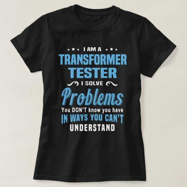 Camiseta Transformer Tester (Diseño del anverso)