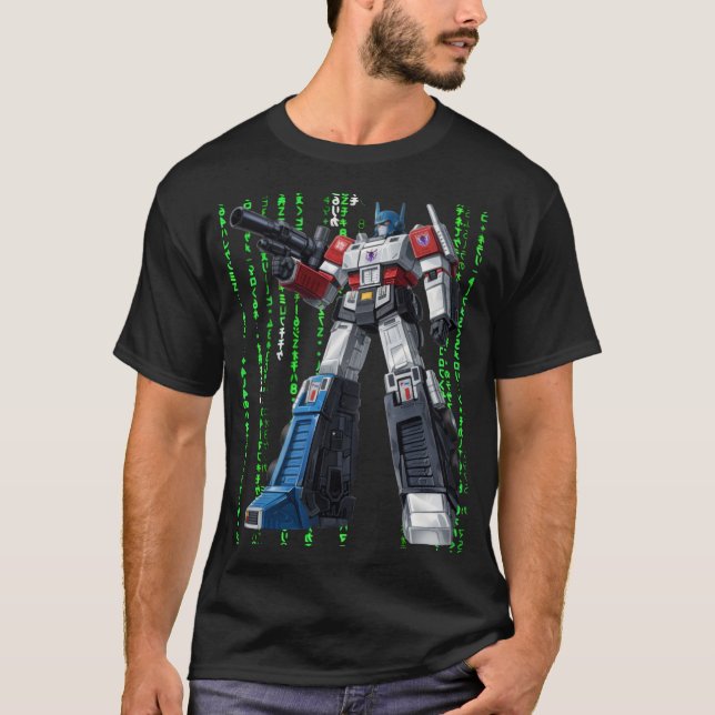 Camiseta Transformers 1x005 MATRIX NEGRO POR SAMURÁI FEUDAL (Anverso)