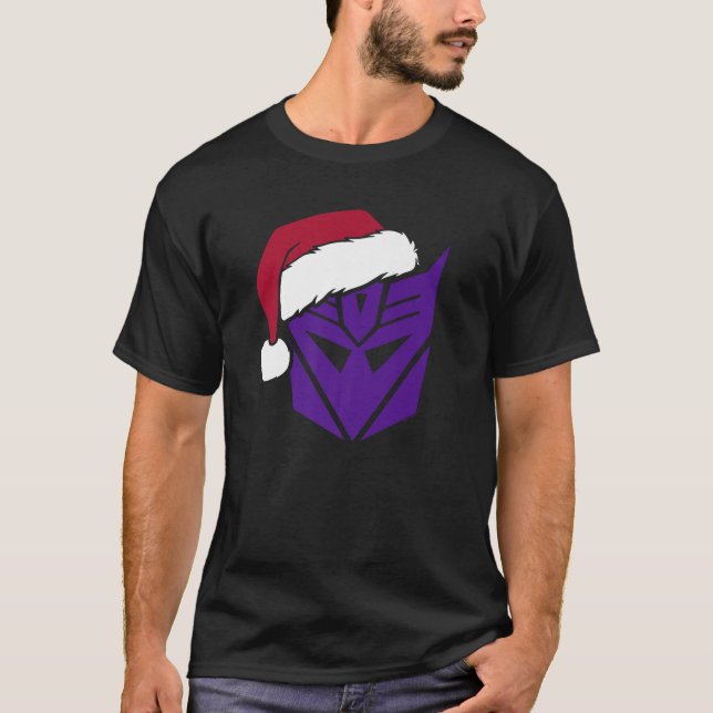 Camiseta Transformers Christmas Decepticons Santa Hat Logo  (Anverso)