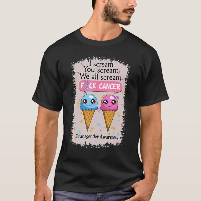 Camiseta Transgender Awareness Cute Ice Creams  Saying (Anverso)
