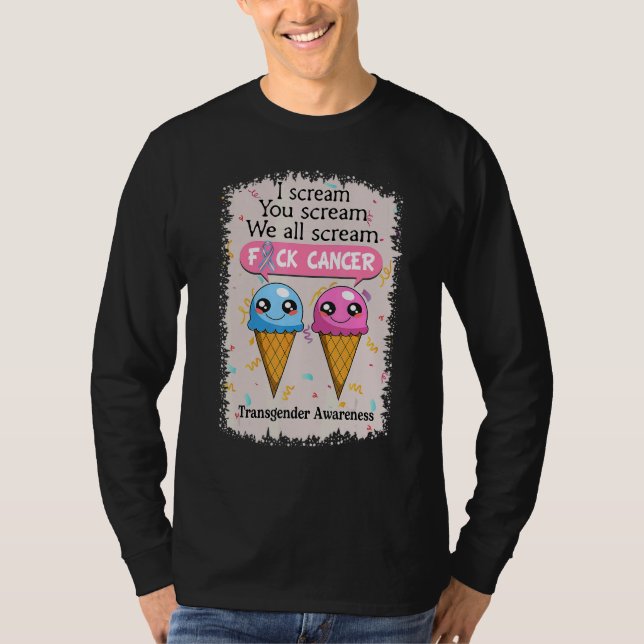 Camiseta Transgender Awareness Cute Ice Creams  Saying (Anverso)