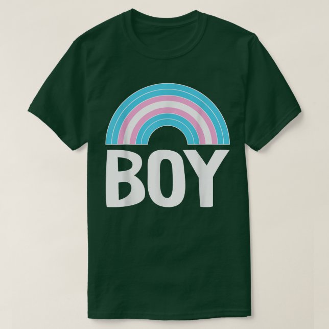 Camiseta Transgender Boy Rainbow LGBT-Q Cool Pride Flag Col (Diseño del anverso)