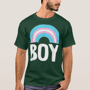 Camiseta Transgender Boy Rainbow LGBT-Q Cool Pride Flag Col