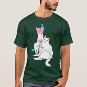 Camiseta Transgender Cat LGBT-Q Cute Kitten Trans Pride Fla