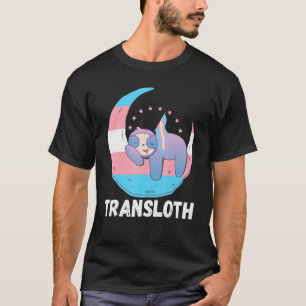 Camiseta Transgender Cresent Moon Sloth Transsexual Flag Lg