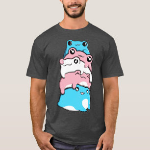 Camiseta Transgender Pride Frog Pile Transgender Flag Cotta