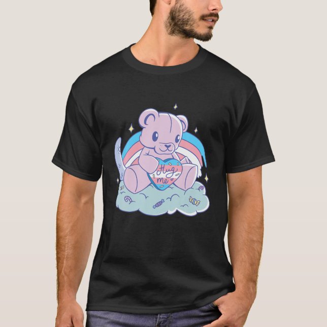Camiseta Transgender Stuff Toy Hug Me Bear Rainbow Trans Pr (Anverso)