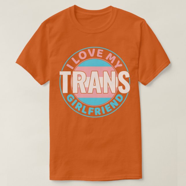 Camiseta Transgénero Amo a mi novia LGBT Trans (Diseño del anverso)