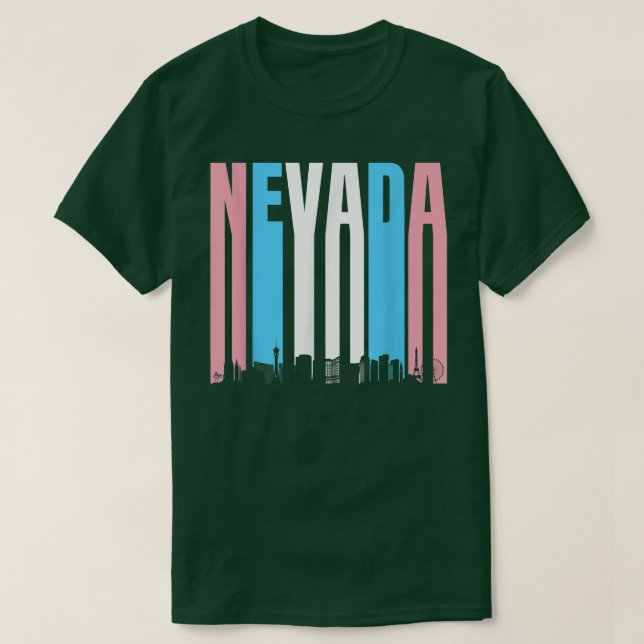 Camiseta Transgénero De Bandera Del Orgullo Trans De Nevada (Diseño del anverso)