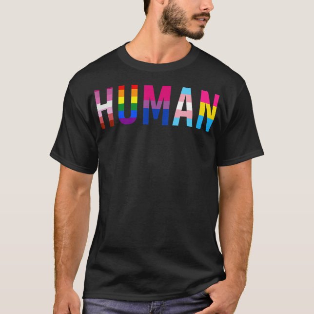 Camiseta Transgénero del mes del orgullo gay de la bandera  (Anverso)
