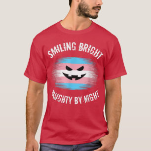 Camiseta Transgénero LGBTQ Halloween Jack O Lantern Naughty