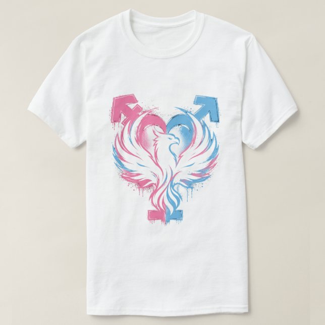 Camiseta Transgénero Phoenix Heart Pride (Diseño del anverso)