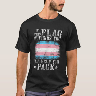 Camiseta Transgénero Si Esta Bandera Te Ofena El Arcoiris