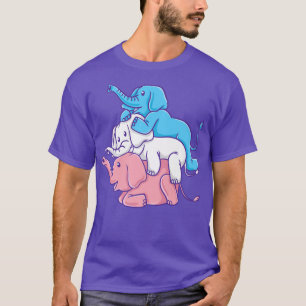 Camiseta Transgénero transexual del elefante del orgullo LG