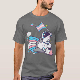 Camiseta Transmisión espacial LGBTQ Transseual Bandera Astr