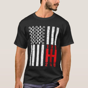 Camiseta Transmisión mecánica del coche de la bandera estad