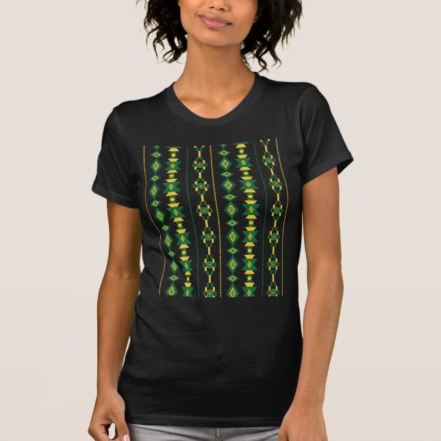 Camiseta Transparencia verde y dorada (Anverso)