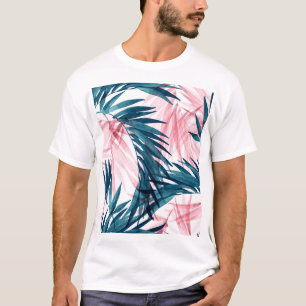 Camiseta Transparent Tropical: Abstracta acuarela floral.