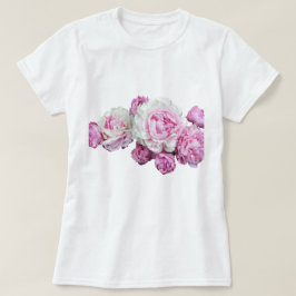 Camiseta transparente floral del diseño