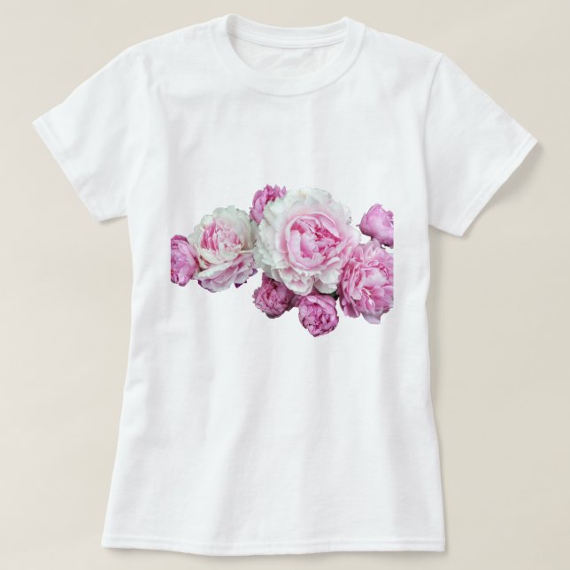 Camiseta transparente floral del diseño (Diseño del anverso)