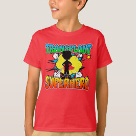 Camiseta Transplantar receptor de trasplante de niño superh