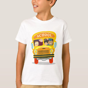 CAMISETA TRANSPORTE DE ESTUDIANTES DE AUTOBÚS EN ESCUELA S