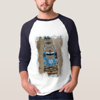 Camiseta Transporte del vintage - tren azul