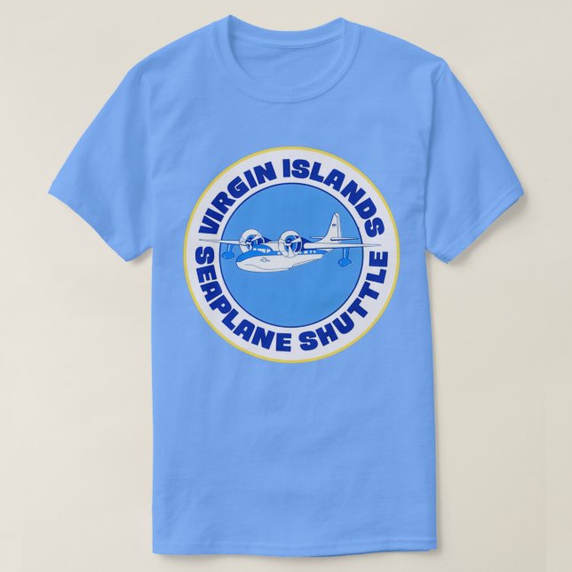 Camiseta Transporte en avión marítimo de las Islas Vírgenes (Diseño del anverso)