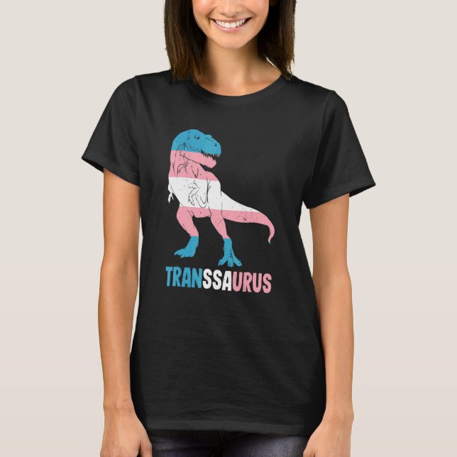 Camiseta Transsaurus Dinosaur Rex Transexual Transgénero Lg (Anverso)
