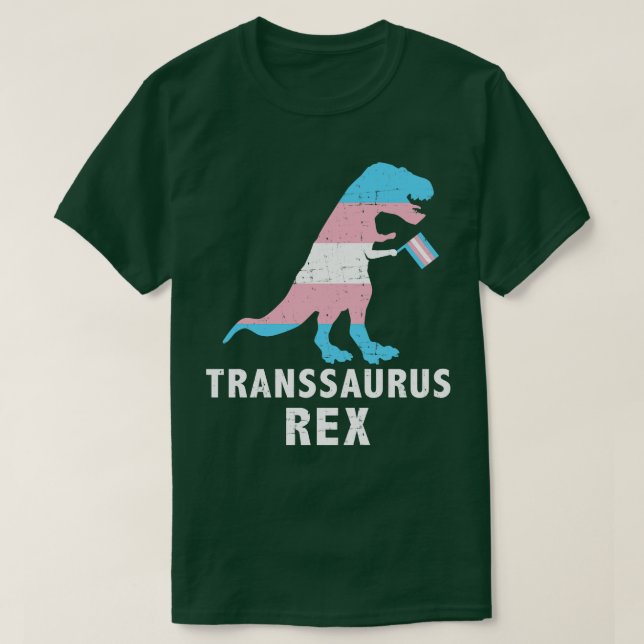 Camiseta Transsaurus rex dinosaur en transgénero (Diseño del anverso)