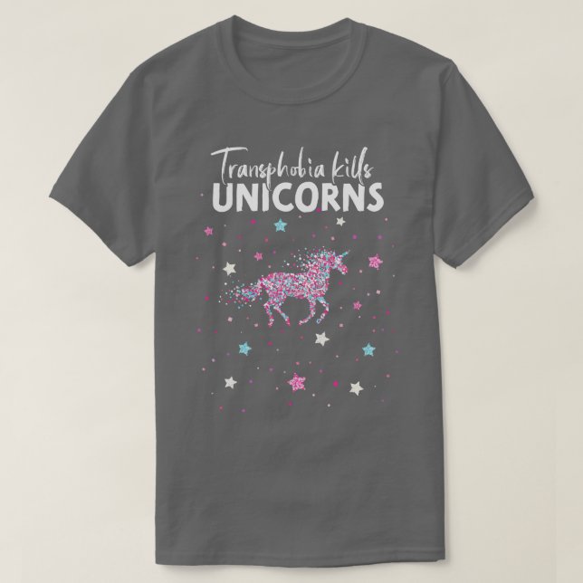 Camiseta Transtransgénero transgénero de Unicornio (Diseño del anverso)