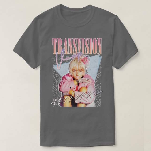 Camiseta Transvision Vamp Retro Fan Art 1 de los años 80 (Diseño del anverso)