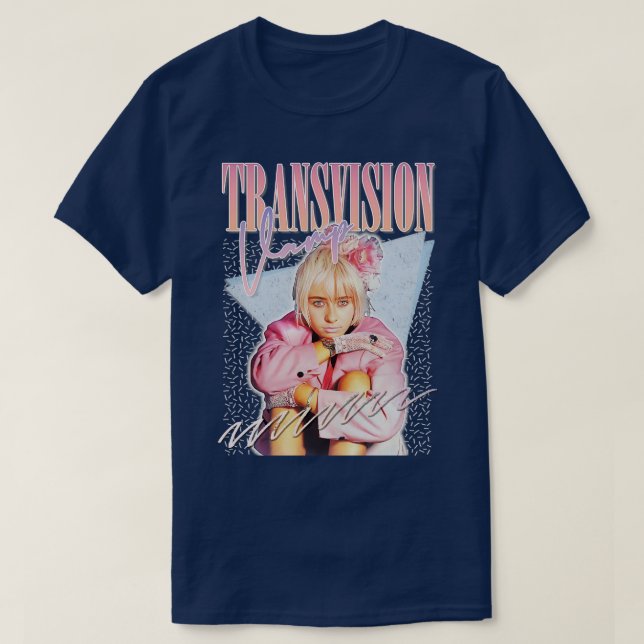 Camiseta Transvision Vamp Retro Fan Art 1 de los años 80 (Diseño del anverso)