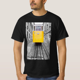 Camiseta Tranvía amarillo de Lisboa Elevador da Gloria. Fot