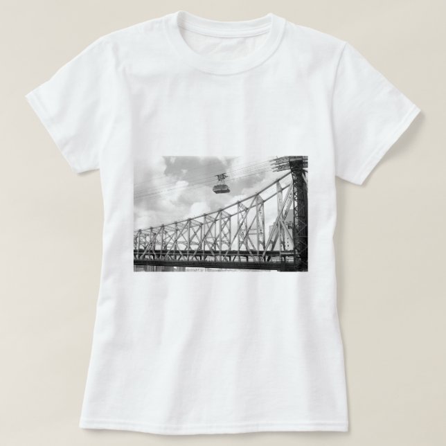 Camiseta Tranvía de la isla de Roosevelt, NYC, foto análoga (Diseño del anverso)