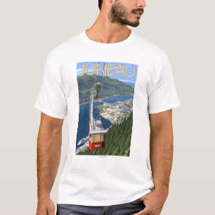 Camiseta Tranvía sobre poster del viaje del vintage de